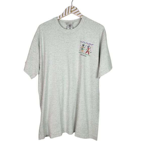 Vtg Bahamas Shirt Mens XL Gray Single Stitch Fruit of the Loom Reggae Rasta‎ 90s - Picture 2 of 12